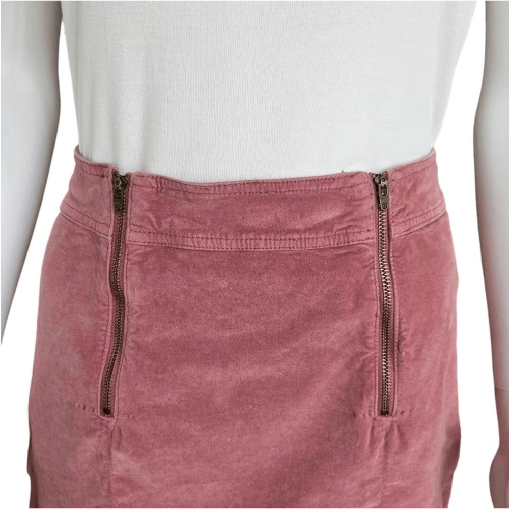 Madewell Dusty Pink Velveteen Mini w/ Front Zippers